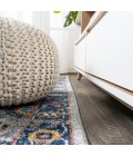 MODERN PERSIAN Area Rug Izil Modern Persian Light Gray/Blue 2 ft. x 8 ft. Runner Rug