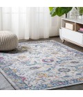 MODERN PERSIAN Area Rug Izil Modern Persian Light Gray/Blue 5 ft. x 8 ft. Area Rug