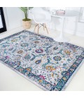 MODERN PERSIAN Area Rug Izil Modern Persian Light Gray/Blue 5 ft. x 8 ft. Area Rug