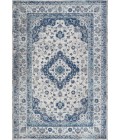MODERN PERSIAN Area Rug Indhira Ornate Medallion Persian Blue/Gray 9 ft. x 12 ft. Area Rug