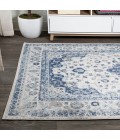MODERN PERSIAN Area Rug Indhira Ornate Medallion Persian Blue/Gray 9 ft. x 12 ft. Area Rug