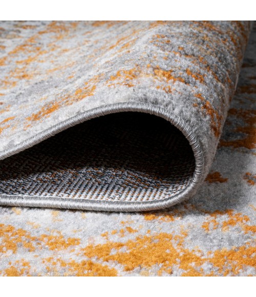 MODERN PERSIAN Area Rug Indhira Ornate Medallion Persian Orange/Cream 2 ft. x 8 ft. Runner Rug