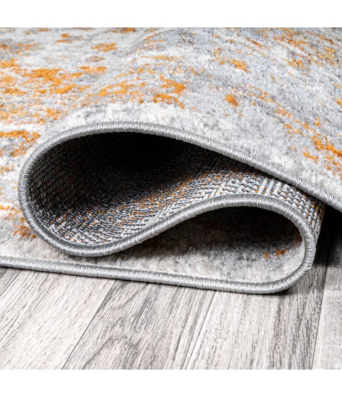 MODERN PERSIAN Area Rug Indhira Ornate Medallion Persian Orange/Cream 2 ft. x 8 ft. Runner Rug