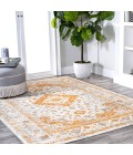 MODERN PERSIAN Area Rug Indhira Ornate Medallion Persian Orange/Cream 5 ft. x 8 ft. Area Rug