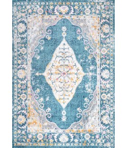Jonathany Modern Persian MDP213A Turquoise/Gray Area Rug 7 ft. 9 in. X 10 ft. Rectangle