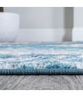 MODERN PERSIAN Area Rug Zelda Bohemian Cottage Medallion Turquoise/Gray 2 ft. x 8 ft. Runner Rug