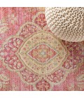 Khilana Floral Medallion Deep Rose/Ivory 5 ft. x 8 ft. Area Rug