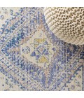 MODERN PERSIAN Area Rug Darija Ornate Geometric Medallion Blue 4 ft. x 6 ft. Area Rug