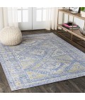 MODERN PERSIAN Area Rug Darija Ornate Geometric Medallion Blue 4 ft. x 6 ft. Area Rug