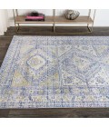 MODERN PERSIAN Area Rug Darija Ornate Geometric Medallion Blue 4 ft. x 6 ft. Area Rug