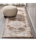 Alhambra Ornate Medallion Modern Brown/Cream 2 ft. x 10 ft. Runner Rug