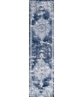 MODERN PERSIAN Area Rug Alhambra Ornate Medallion Modern Navy/Ivory 2 ft. x 10 ft. Runner Rug