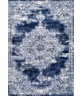 MODERN PERSIAN Area Rug Alhambra Ornate Medallion Modern Navy/Ivory 4 ft. x 6 ft. Area Rug