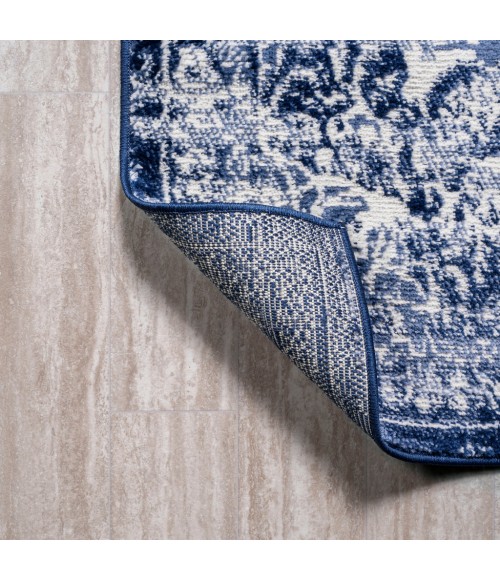 MODERN PERSIAN Area Rug Alhambra Ornate Medallion Modern Navy/Ivory 4 ft. x 6 ft. Area Rug