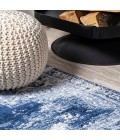 MODERN PERSIAN Area Rug Alhambra Ornate Medallion Modern Navy/Ivory 4 ft. x 6 ft. Area Rug