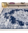 MODERN PERSIAN Area Rug Alhambra Ornate Medallion Modern Navy/Ivory 4 ft. x 6 ft. Area Rug