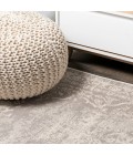 MODERN PERSIAN Area Rug Alhambra Ornate Medallion Modern Ivory 8 ft. x 10 ft. Area Rug