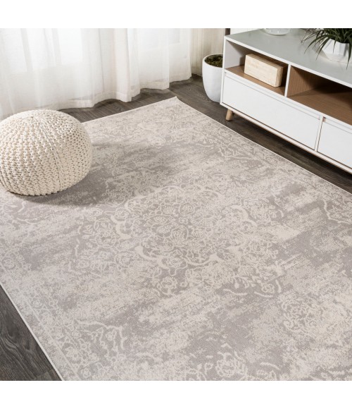 MODERN PERSIAN Area Rug Alhambra Ornate Medallion Modern Ivory 8 ft. x 10 ft. Area Rug