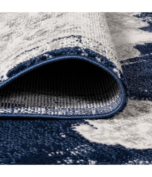 MODERN PERSIAN Area Rug Alhambra Ornate Medallion Modern Ivory/Navy 2 ft. x 10 ft. Runner Rug