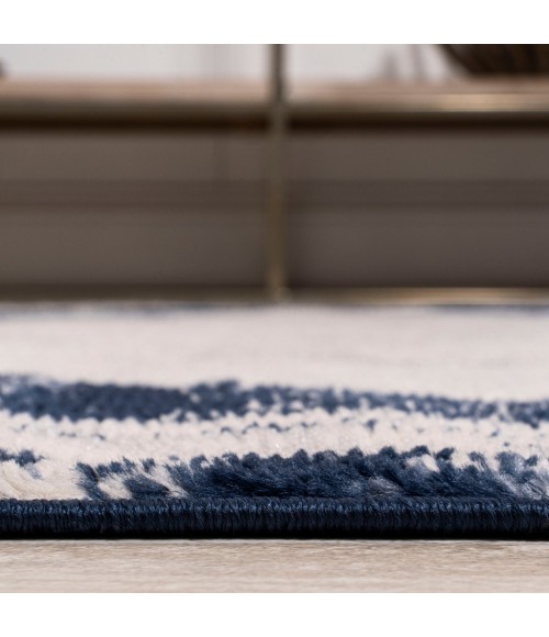 MODERN PERSIAN Area Rug Alhambra Ornate Medallion Modern Ivory/Navy 2 ft. x 10 ft. Runner Rug