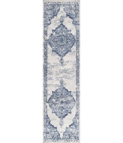 Jonathany Modern Persian MDP400F Light Blue/Ivory Area Rug 2 ft. 3 in. X 10 ft. Runner