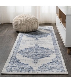 Jonathany Modern Persian MDP400F Light Blue/Ivory Area Rug 2 ft. 3 in. X 10 ft. Runner