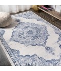 Alhambra Ornate Medallion Modern Light Blue/Ivory 4 ft. x 6 ft. Area Rug