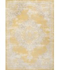 MODERN PERSIAN Area Rug Alhambra Ornate Medallion Modern Yellow/Cream 5 ft. x 8 ft. Area Rug