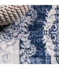 MODERN PERSIAN Area Rug Rosalia Cottage Medallion Ivory/Navy 3 ft. x 5 ft. Area Rug