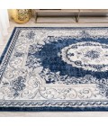 MODERN PERSIAN Area Rug Rosalia Cottage Medallion Ivory/Navy 3 ft. x 5 ft. Area Rug