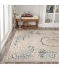 MODERN PERSIAN Area Rug Rosalia Cottage Medallion Navy/Ivory 4 ft. x 6 ft. Area Rug