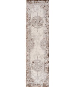 Jonathany Modern Persian MDP402A Brown/Cream Area Rug 2 ft. 3 in. X 10 ft. Runner