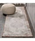MODERN PERSIAN Area Rug Rosalia Cottage Medallion Brown/Cream 2 ft. x 10 ft. Runner Rug