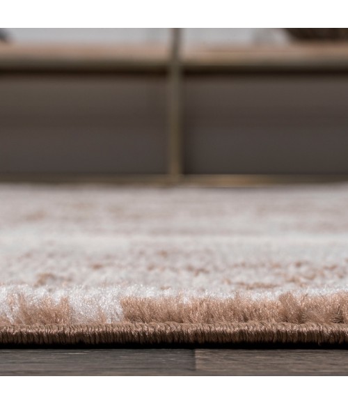 MODERN PERSIAN Area Rug Rosalia Cottage Medallion Brown/Cream 2 ft. x 10 ft. Runner Rug