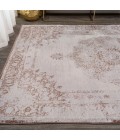 MODERN PERSIAN Area Rug Rosalia Cottage Medallion Brown/Cream 8 ft. x 10 ft. Area Rug