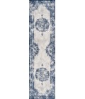 MODERN PERSIAN Area Rug Rosalia Cottage Medallion Dark blue/Ivory 2 ft. x 10 ft. Runner Rug