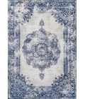 MODERN PERSIAN Area Rug Rosalia Cottage Medallion Dark blue/Ivory 4 ft. x 6 ft. Area Rug