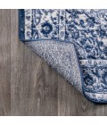 MODERN PERSIAN Area Rug Rosalia Cottage Medallion Dark blue/Ivory 4 ft. x 6 ft. Area Rug