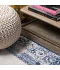 MODERN PERSIAN Area Rug Rosalia Cottage Medallion Dark blue/Ivory 4 ft. x 6 ft. Area Rug