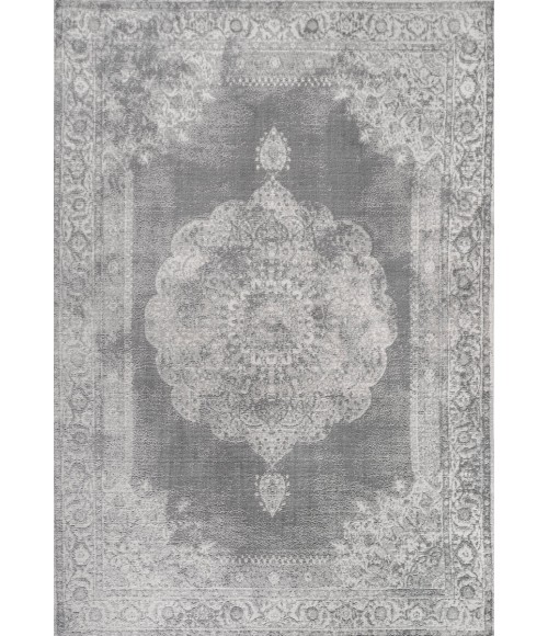 MODERN PERSIAN Area Rug Rosalia Cottage Medallion Gray/Dark Gray 8 ft. x 10 ft. Area Rug
