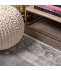 MODERN PERSIAN Area Rug Rosalia Cottage Medallion Gray/Dark Gray 2 ft. x 10 ft. Runner Rug
