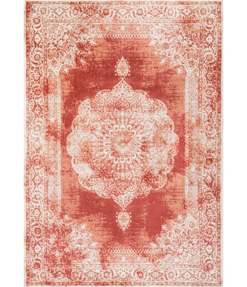 MODERN PERSIAN Area Rug Rosalia Cottage Medallion Peach/Ivory 4 ft. x 6 ft. Area Rug