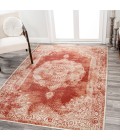 MODERN PERSIAN Area Rug Rosalia Cottage Medallion Peach/Ivory 4 ft. x 6 ft. Area Rug