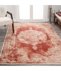 MODERN PERSIAN Area Rug Rosalia Cottage Medallion Peach/Ivory 4 ft. x 6 ft. Area Rug