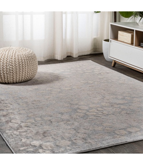 Roma Ornate Geometric Tile Gray 3 ft. x 5 ft. Area Rug