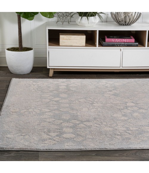 Roma Ornate Geometric Tile Gray 3 ft. x 5 ft. Area Rug