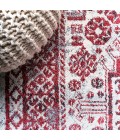 MODERN PERSIAN Area Rug Boho Cottage Medallion Red/Ivory 3 ft. x 5 ft. Area Rug