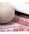 MODERN PERSIAN Area Rug Boho Cottage Medallion Red/Ivory 3 ft. x 5 ft. Area Rug