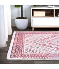 MODERN PERSIAN Area Rug Boho Cottage Medallion Red/Ivory 3 ft. x 5 ft. Area Rug