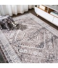 MODERN PERSIAN Area Rug Boho Cottage Medallion Brown/Ivory 5 ft. x 8 ft. Area Rug